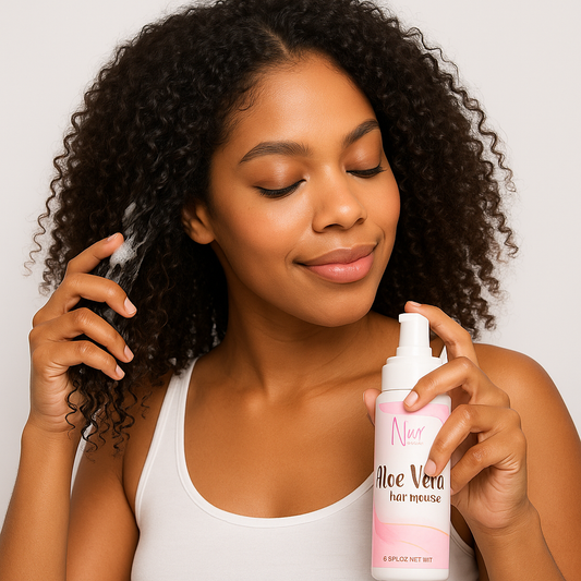 Conditioning Hair Mousse 8 oz – Aloe Vera Curl Defining & Braid Aid Styling Foam | Lightweight Hold for Natural, Kinky & Curly Hair