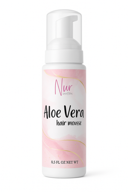 Conditioning Hair Mousse 8 oz – Aloe Vera Curl Defining & Braid Aid Styling Foam | Lightweight Hold for Natural, Kinky & Curly Hair