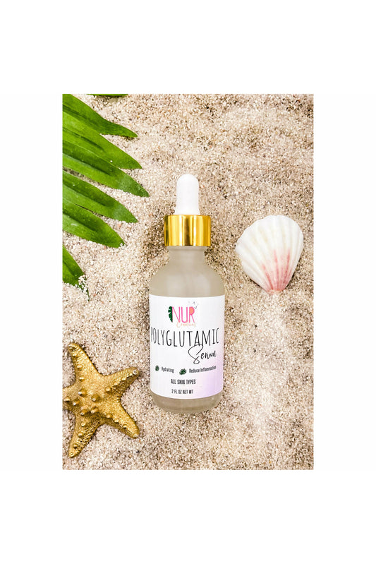 Polyglutamic Acid Face Serum 2 oz – Deep Moisture & Skin-Smoothing Formula for Dull, Dry & Aging Skin | Lightweight Hydrating Serum with Vitamin B5 & Squalene