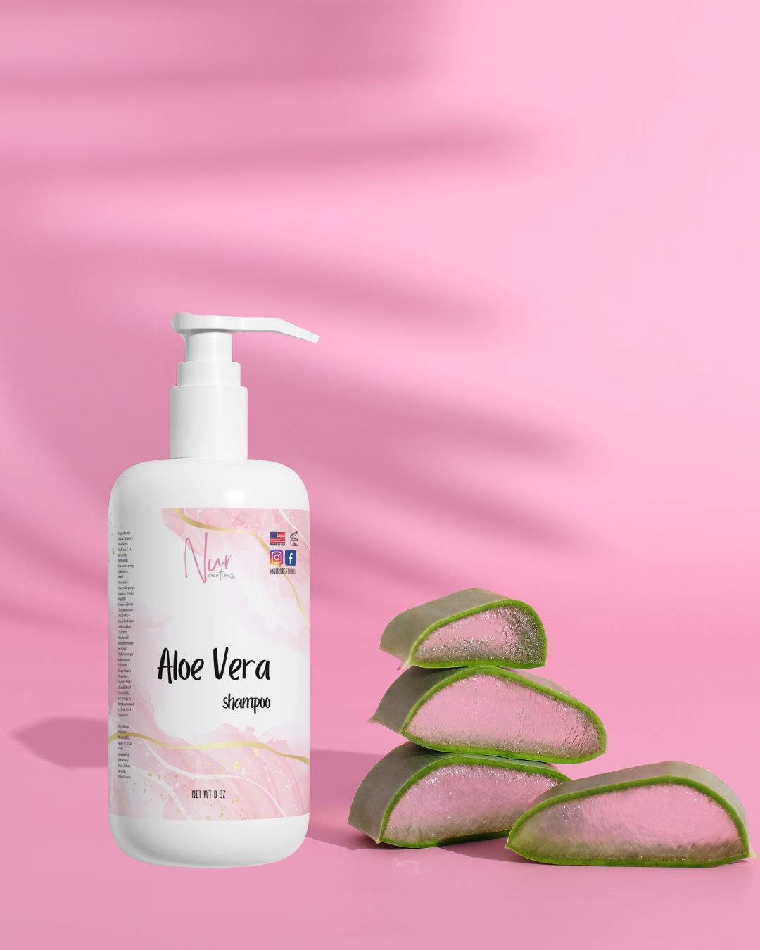 Aloe Vera Shampoo Moisturizing, pH balanced, Sulfate Free Kinky Coily Curly Hair Care